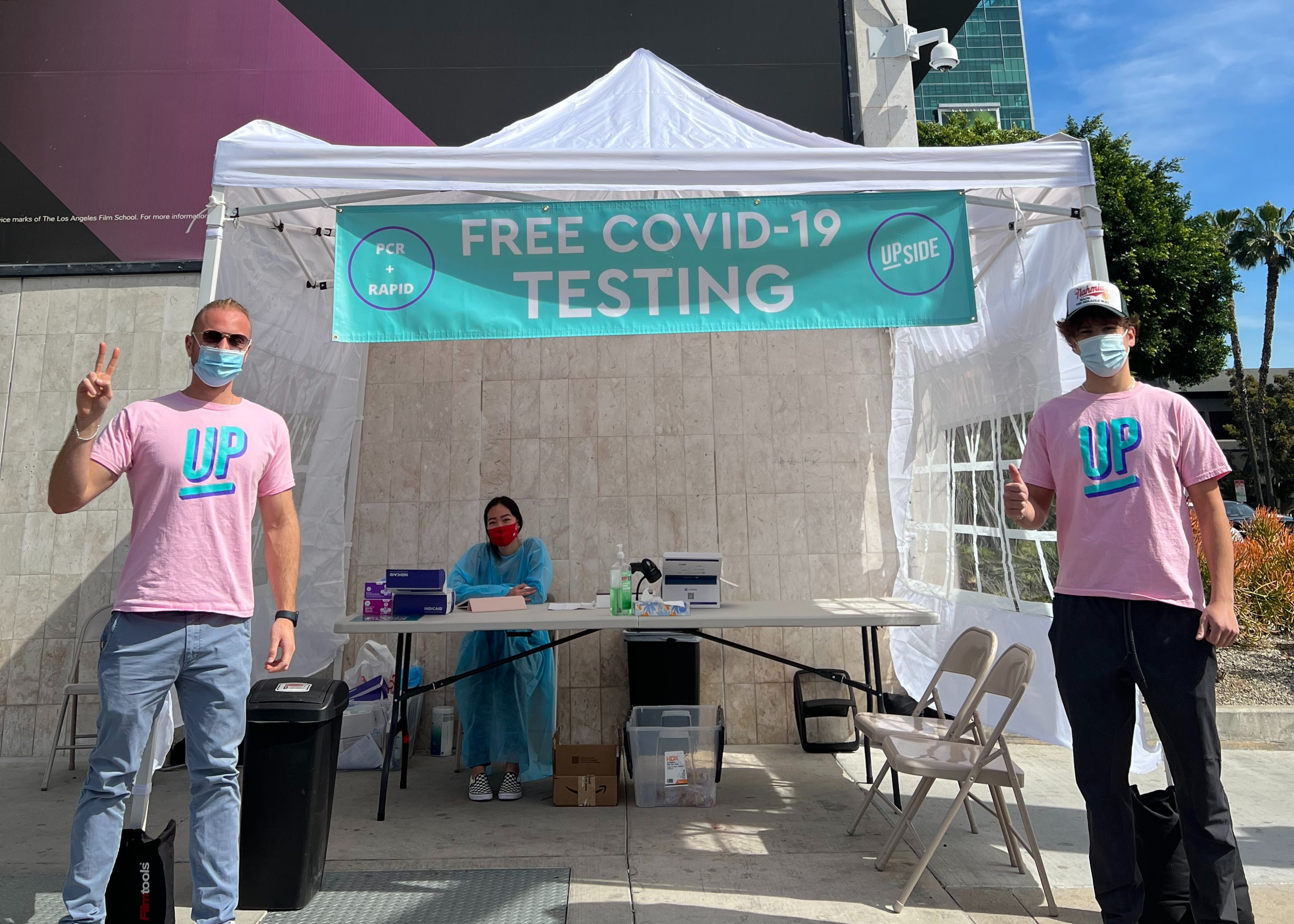 Upside Health Opens Free COVID Testing Site